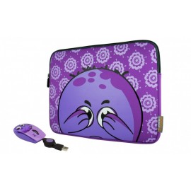 Kit De Funda 14 Y Mouse Color Morado bof y friends - Envío Gratuito