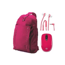 Mochila 14 Con Bundle AUDFONOS MOUSE Color Rosa - Envío Gratuito