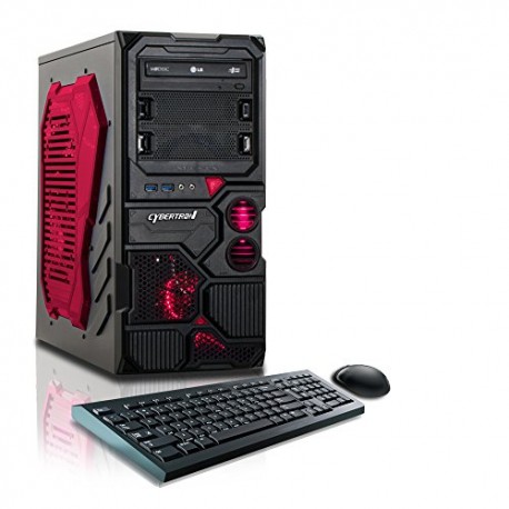 CybertronPC Borg-Q (Red) TGM4213F Gaming PC - Envío Gratuito