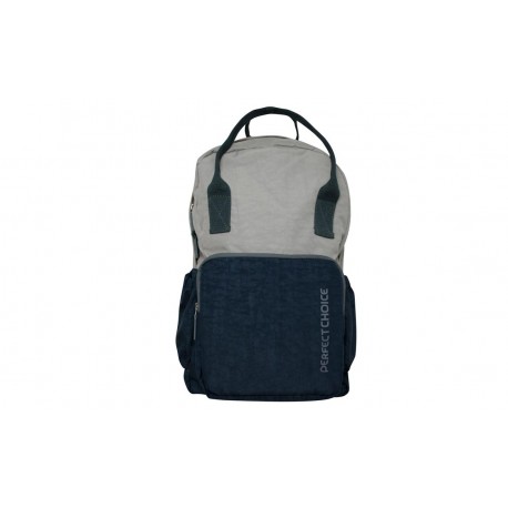 MOCHILA LOK 15 (GRIS - AZUL) - Envío Gratuito