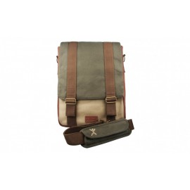 Portafolio Messenger Canvas Gris Laptop 14 Tablet - Envío Gratuito