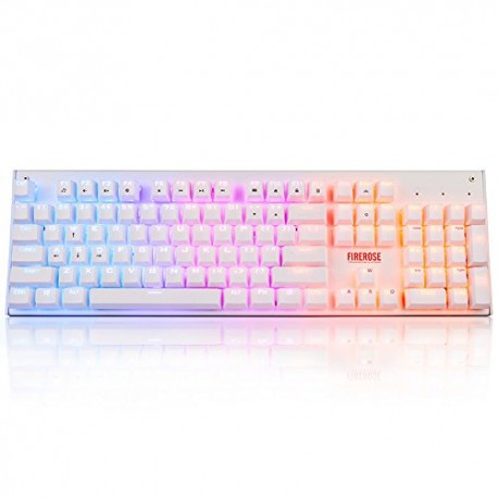 1STPLAYER Firerose Ergonomic Waterproof Chroma LED Illuminated Mechanical Gaming Keyboard - Envío Gratuito