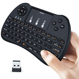 Aerb 2.4Ghz Wireless Mini Keyboard with Mouse Touchpad for PC, Google Android TV Box, Black - Envío Gratuito
