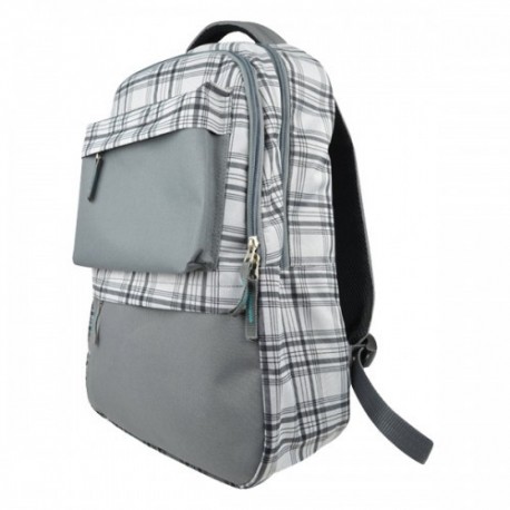 Backpack 14  Gris Easy Line Mochila Compartimientos Multiples - Envío Gratuito